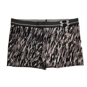 Under Armour Compression Shorts Black Gray White Camo Womens XL NEW NWOT
